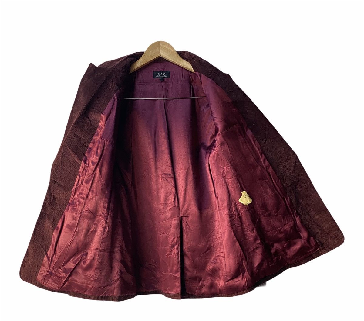 A.P.C. A.P.C Velvet Blazer Maroon 36 Size 36S - 5 Thumbnail