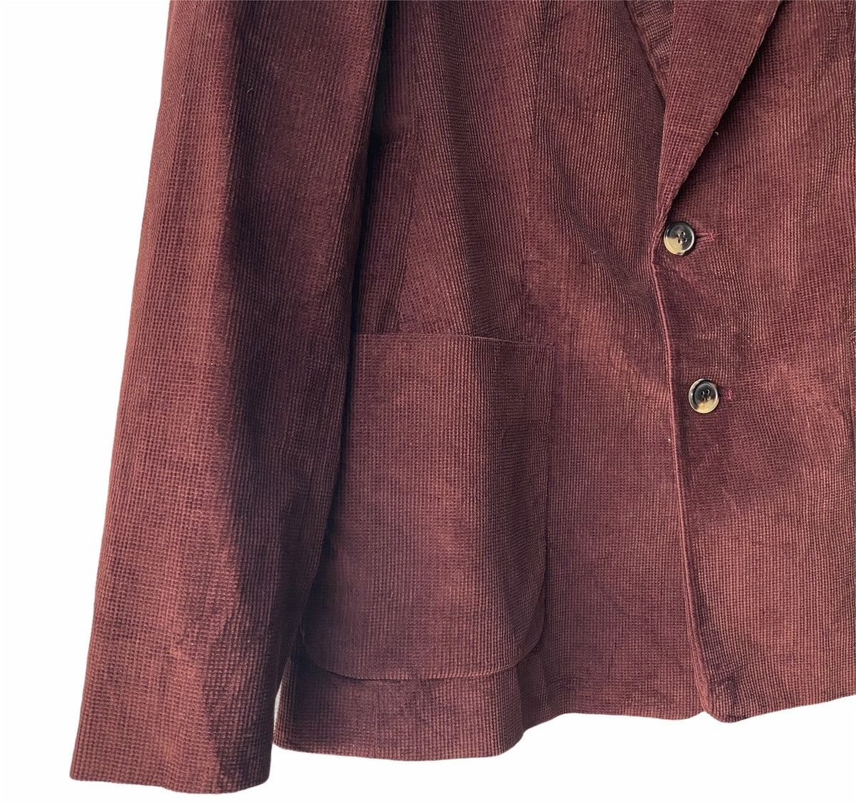 A.P.C. A.P.C Velvet Blazer Maroon 36 Size 36S - 4 Thumbnail