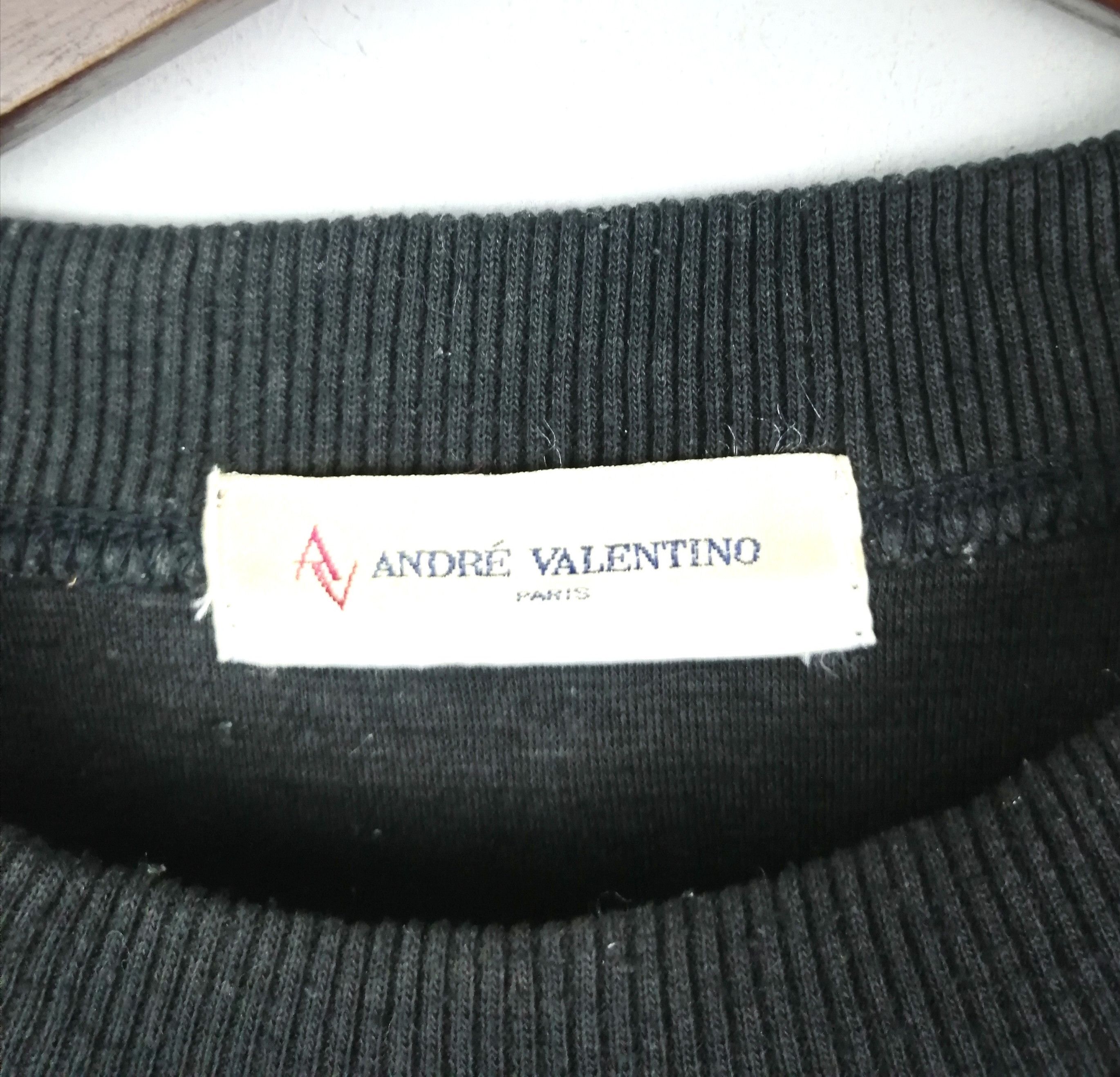 Designer × Vintage Andre Valentino Paris Big Logo Sweatshirt Size US M / EU 48-50 / 2 - 2 Thumbnail