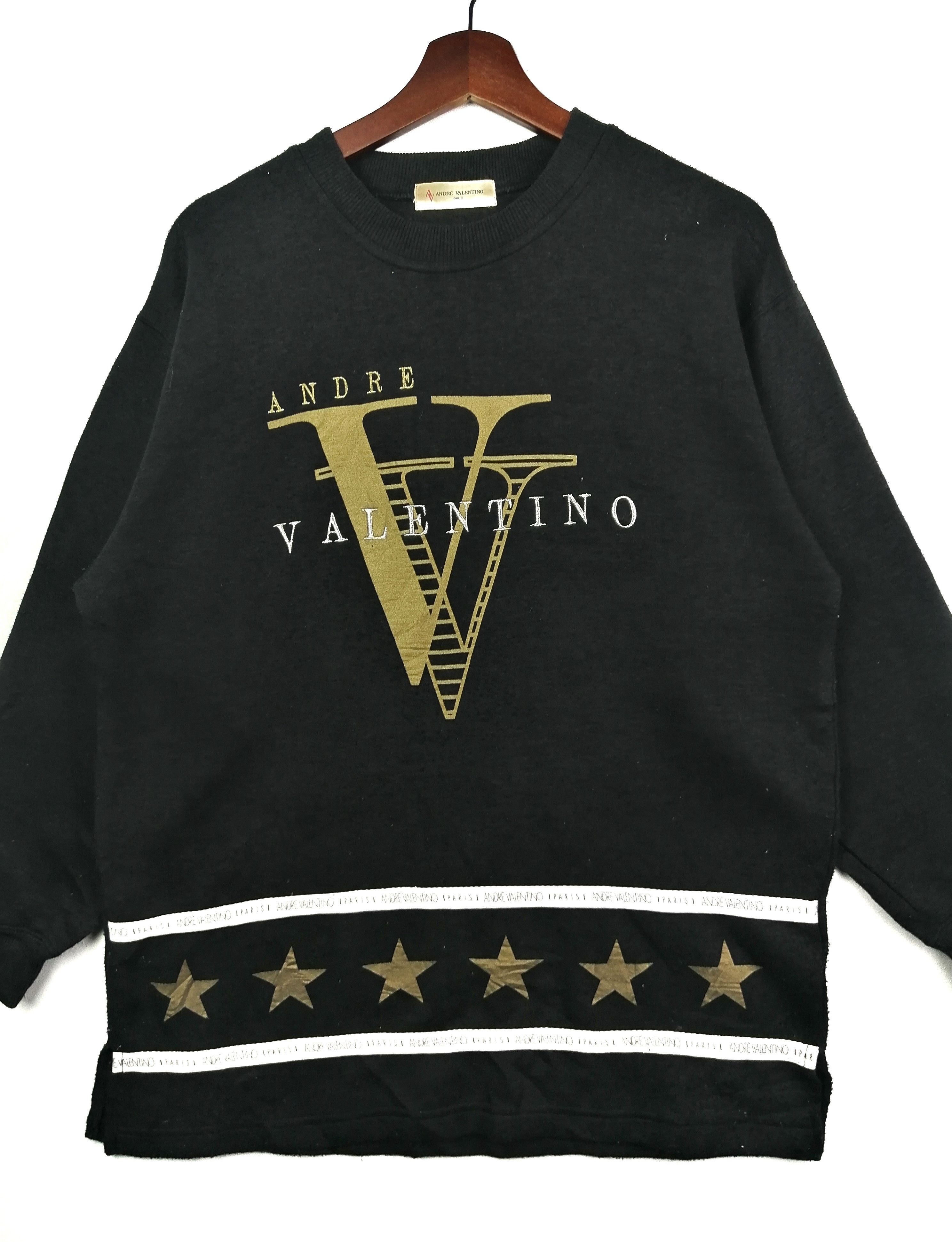 Designer × Vintage Andre Valentino Paris Big Logo Sweatshirt Size US M / EU 48-50 / 2 - 3 Thumbnail