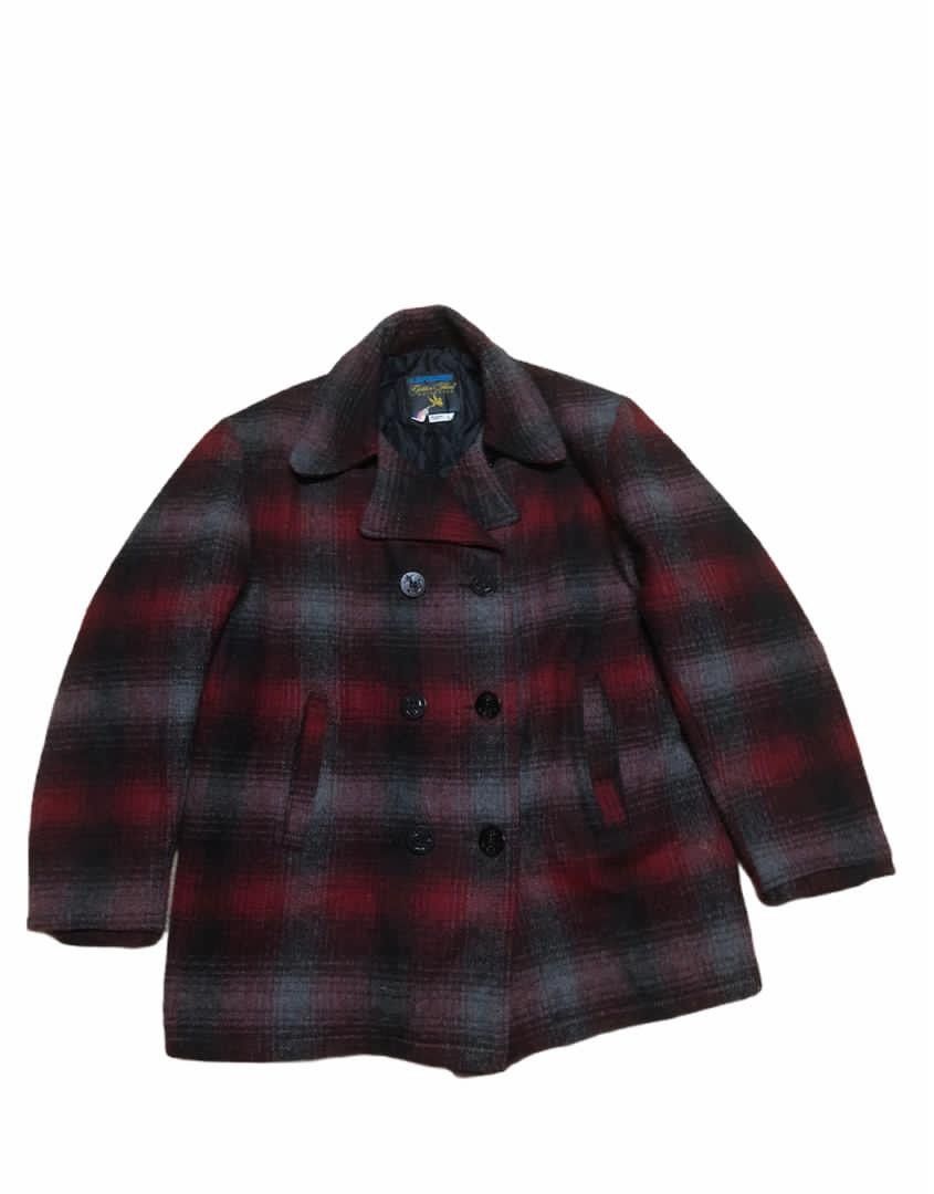 Vintage Tartan Jacket Wool Double Breast Winter Jacket