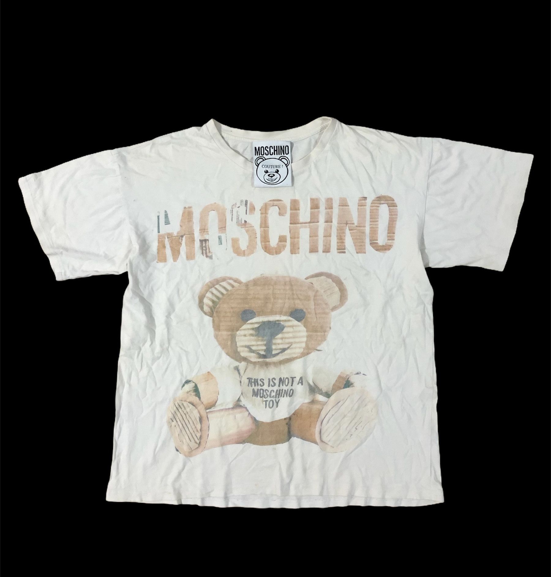 Moschino MOSCHINO COUTURE MILANO BEAR BOXY RELAXED STYLE TEE Size US M / EU 48-50 / 2 - 1 Thumbnail