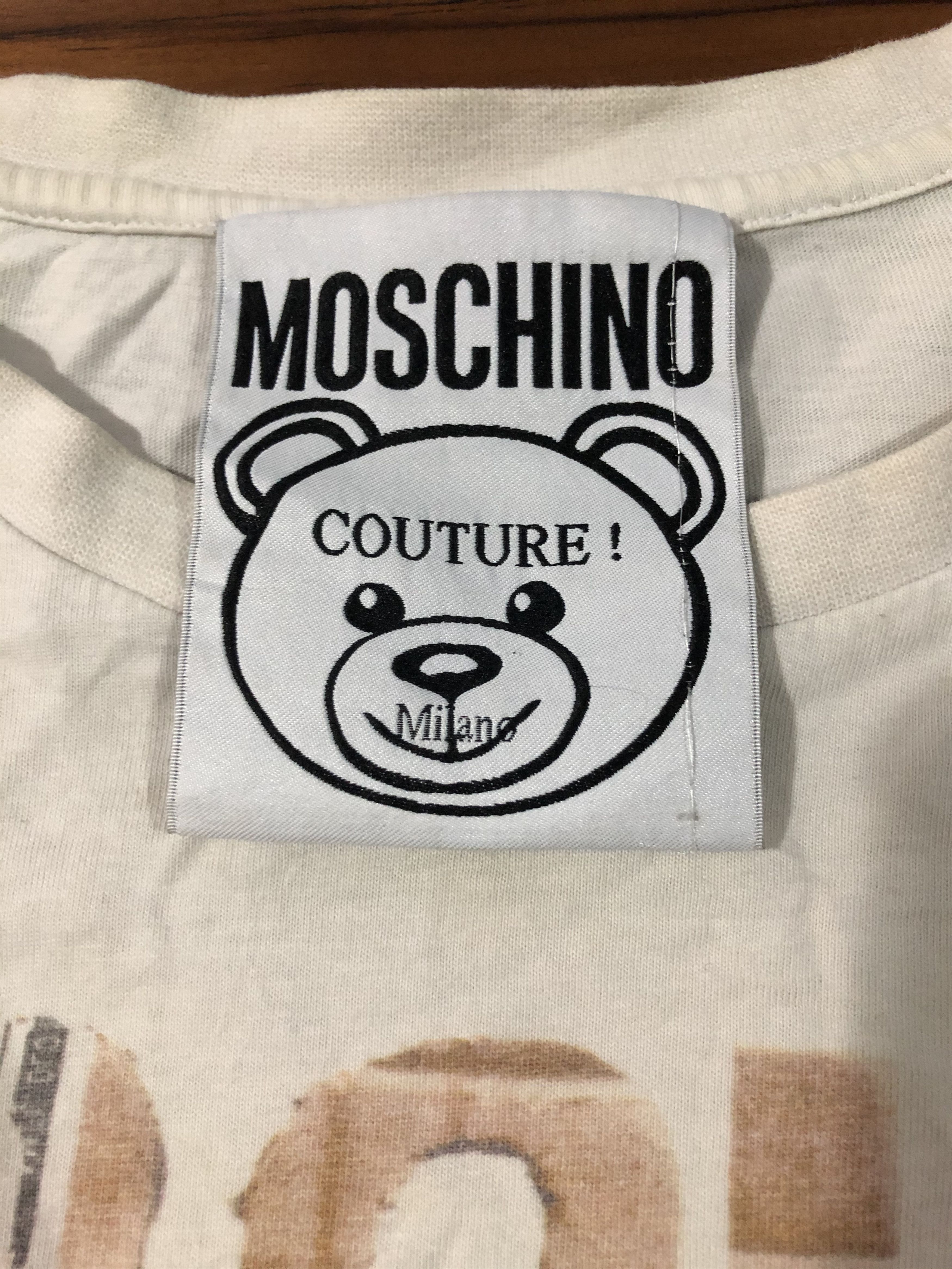 Moschino MOSCHINO COUTURE MILANO BEAR BOXY RELAXED STYLE TEE Size US M / EU 48-50 / 2 - 3 Thumbnail