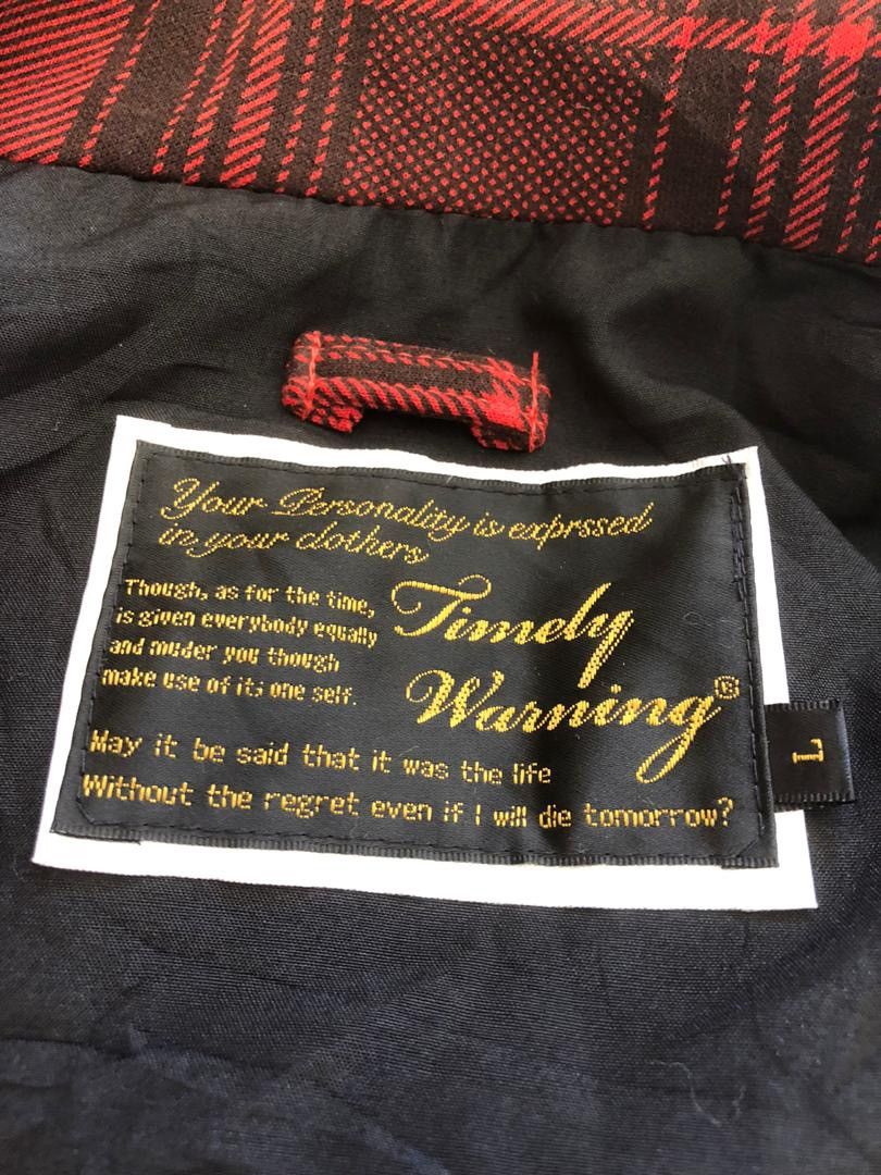 Japanese Brand Awesome Tartan Red Punk Style Streetwear Rebel Size US M / EU 48-50 / 2 - 7 Thumbnail