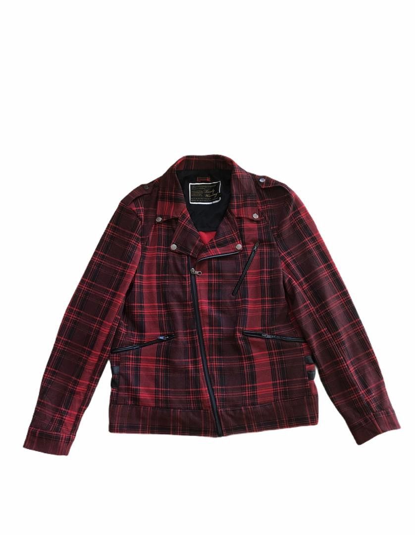 Japanese Brand Awesome Tartan Red Punk Style Streetwear Rebel Size US M / EU 48-50 / 2 - 1 Thumbnail