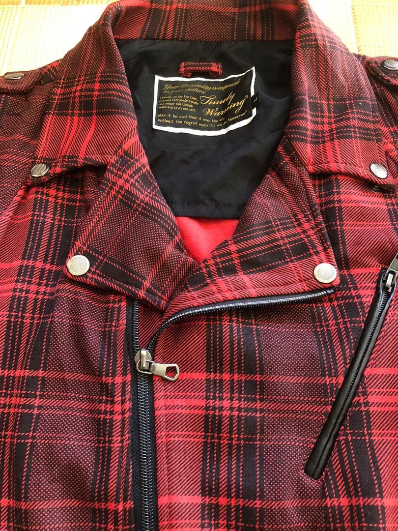 Japanese Brand Awesome Tartan Red Punk Style Streetwear Rebel Size US M / EU 48-50 / 2 - 6 Thumbnail