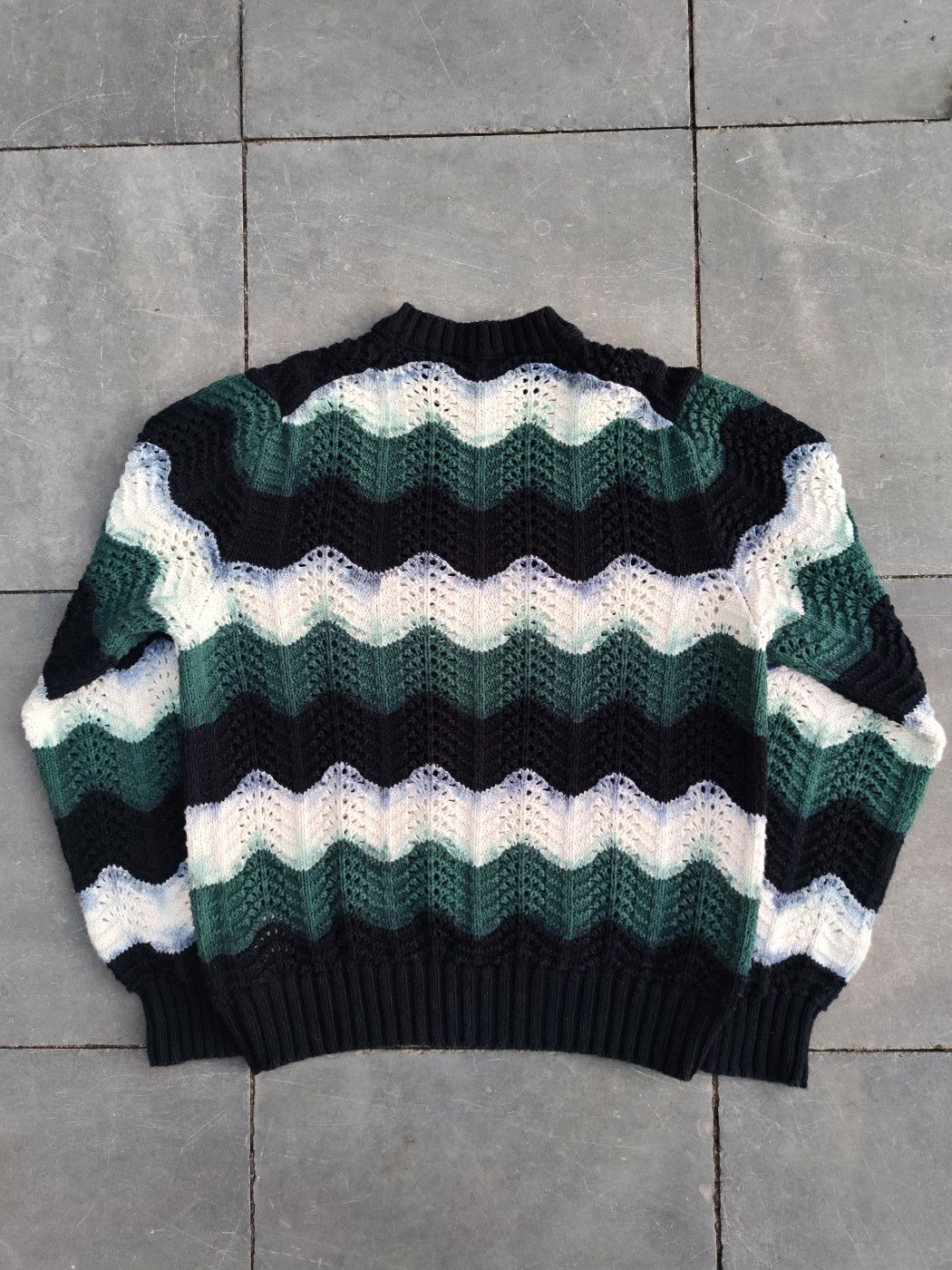 Maison Margiela Wavy Border Sweater Size US M / EU 48-50 / 2 - 2 Thumbnail