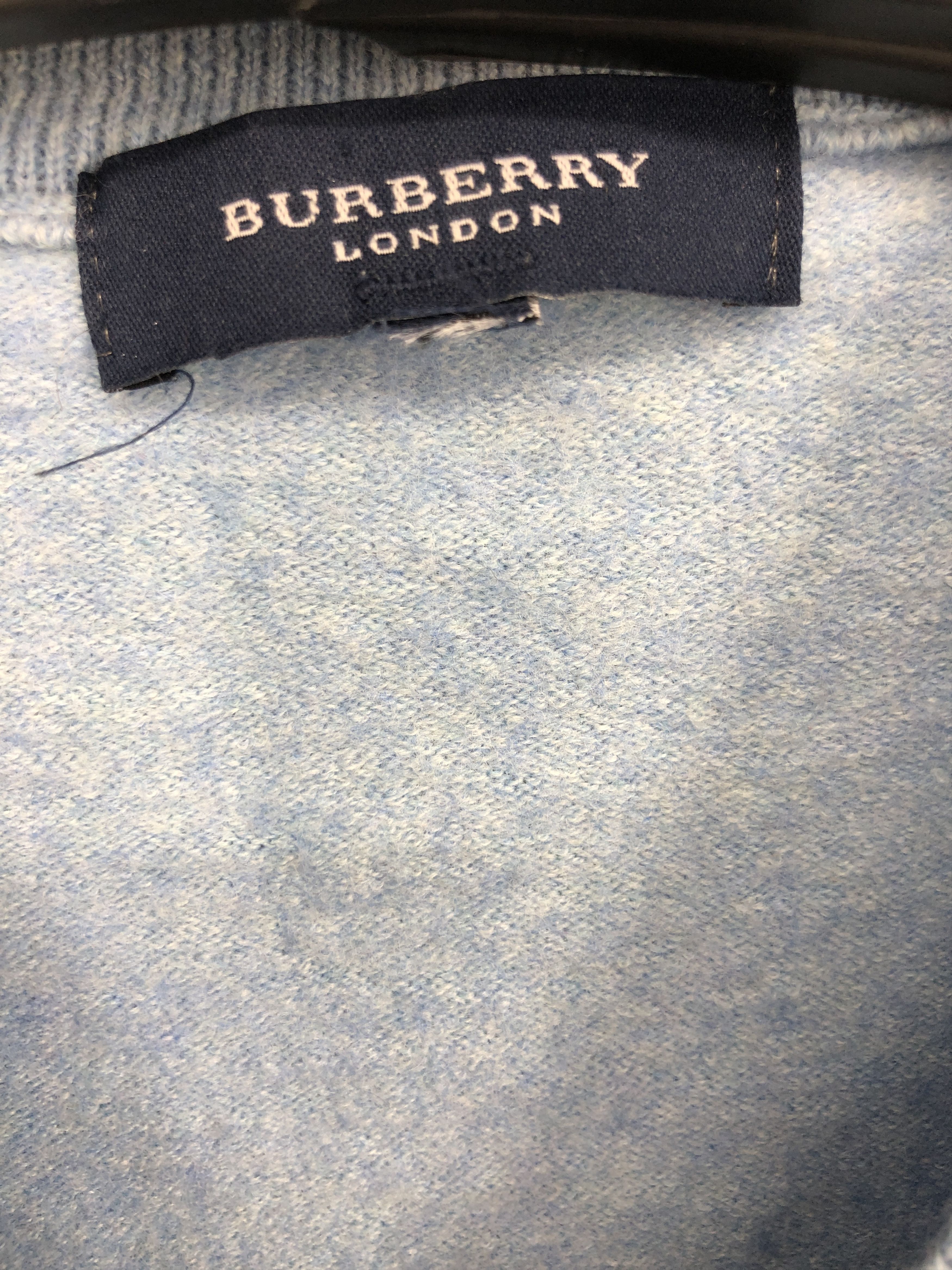 Vneck Burberry London sweater jumper knitwear Small red
