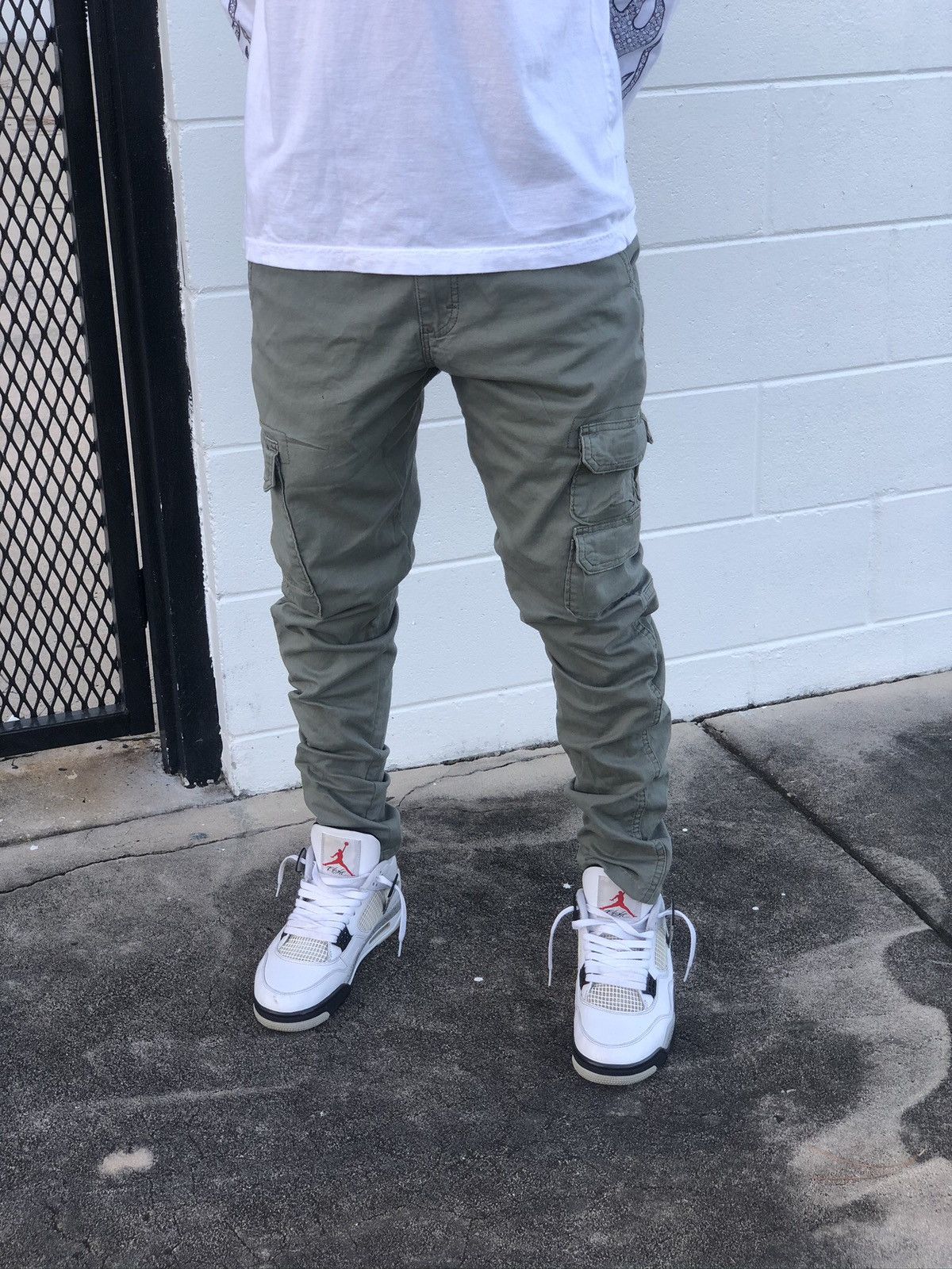 Vintage Tapered Tactical Olive Cargo Pants Travis Size US 30 / EU 46 - 2 Thumbnail