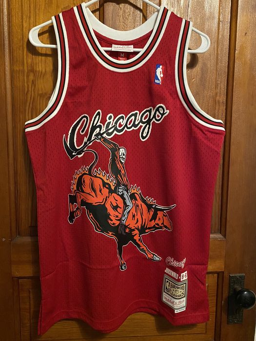 Mitchell & Ness Juice WRLD x Chicago Bulls Swingman Jersey Grailed