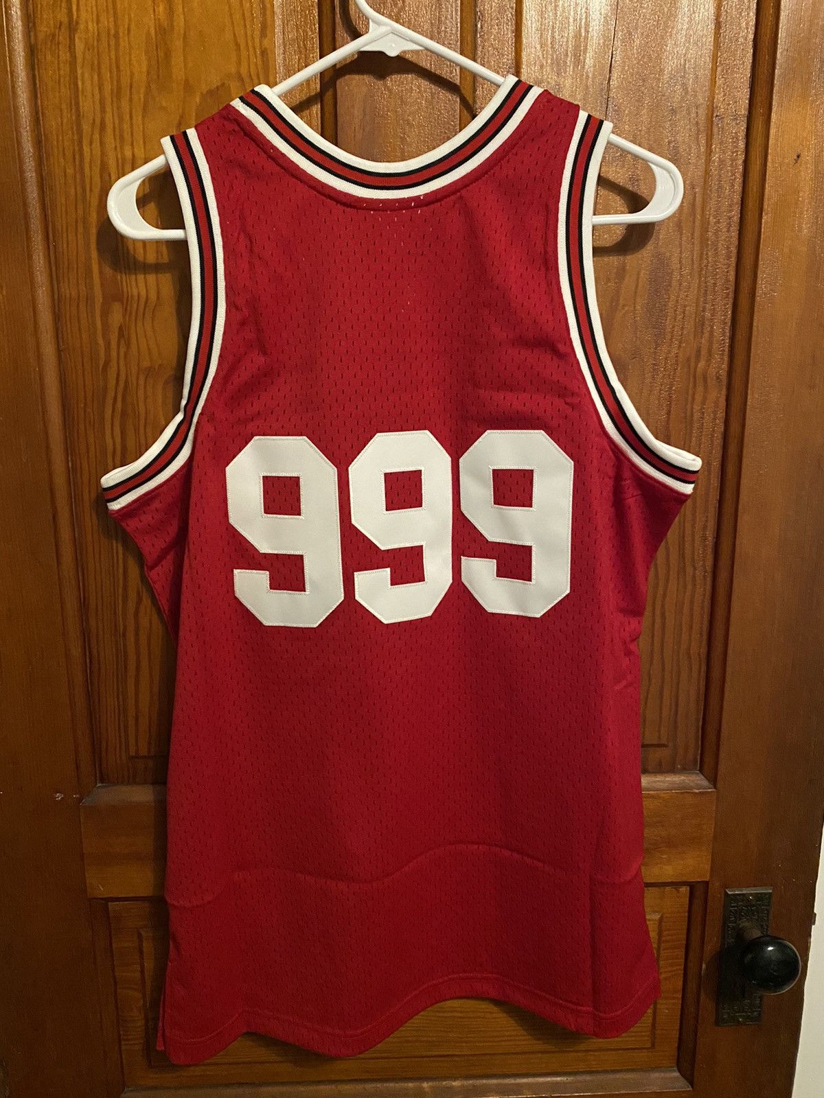 Chicago Bulls Juice Wrld x store BR Remix #999 Mitchell & Ness Red Jersey Authentic