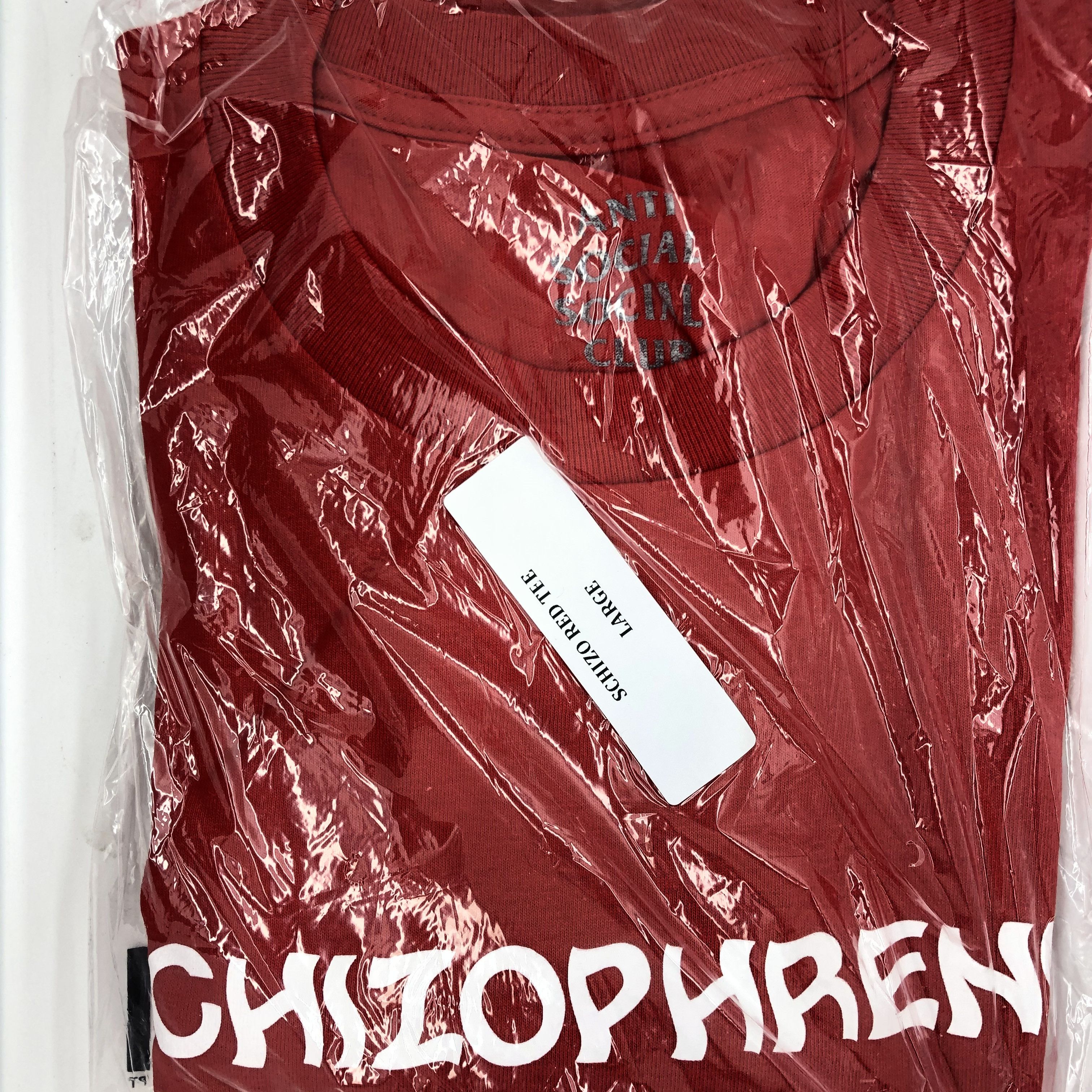 Anti Social Social Club DS White ASSC Schizophrenia Schizo Red Tee FTP FOG BAPE KITH Size US L / EU 52-54 / 3 - 2 Thumbnail