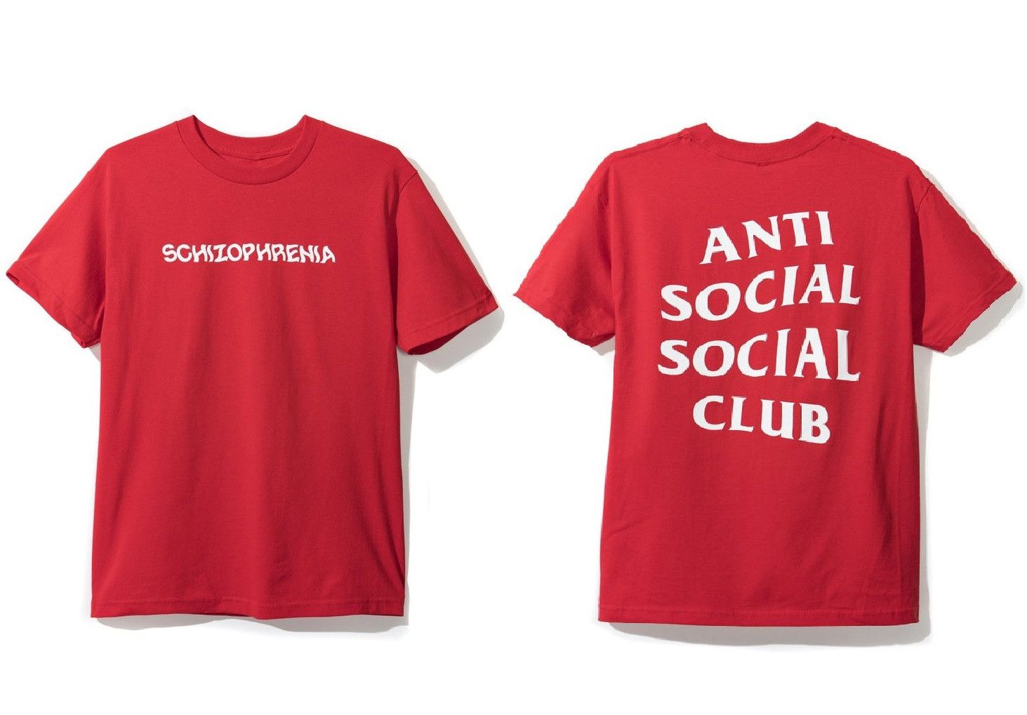 Anti Social Social Club DS White ASSC Schizophrenia Schizo Red Tee FTP FOG BAPE KITH Size US L / EU 52-54 / 3 - 1 Thumbnail