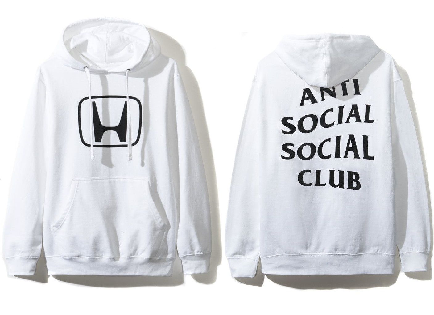 DS ASSC x Honda Black Logo Emblem White Hoodie in hand Bape