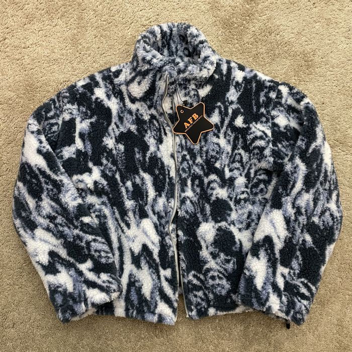 Japanese Brand Absolutely Fucking Bitch 1969 Print Boa Fleece