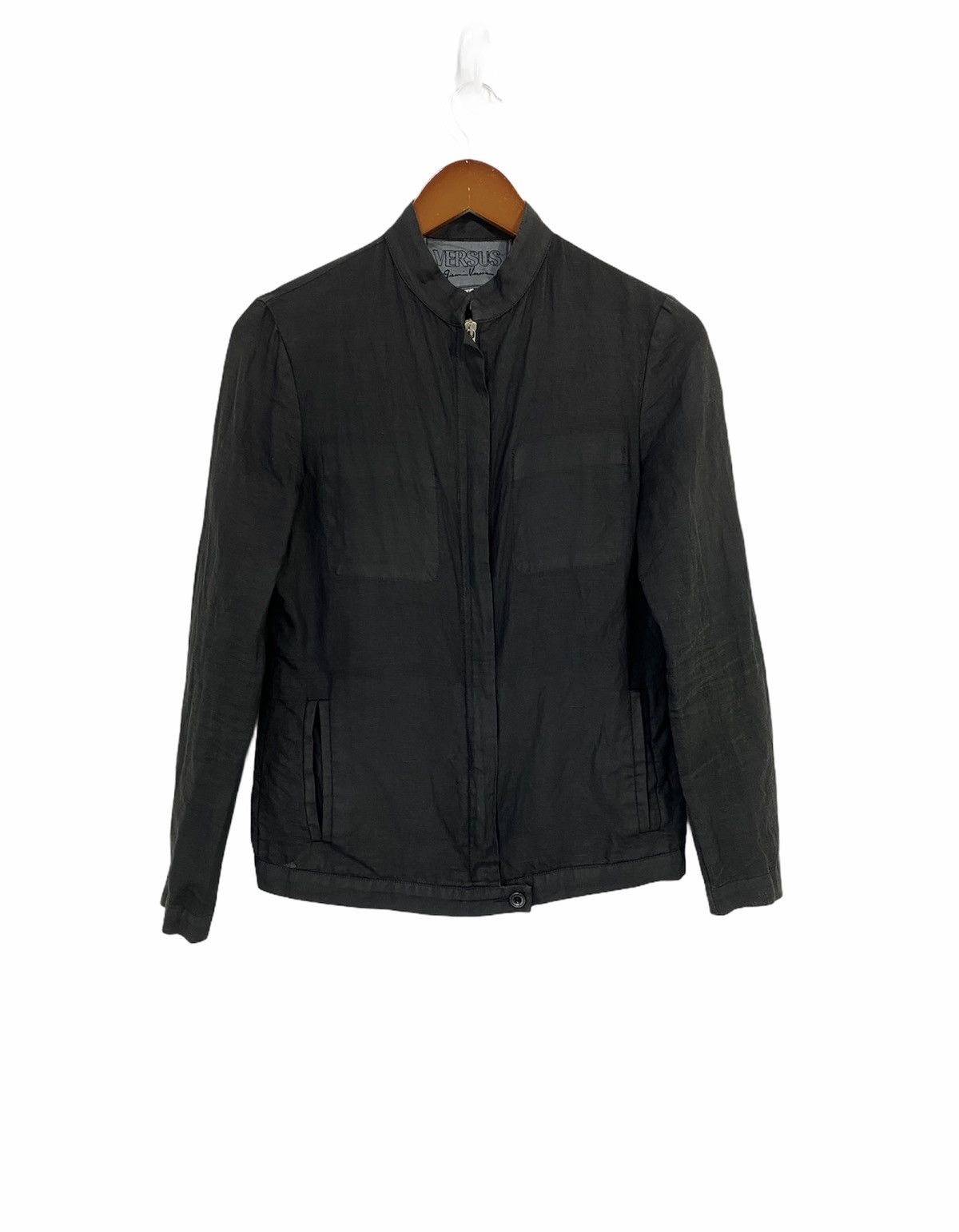 Versace Jeans Couture Versus Versace Linen Jacket Black Color Design Size US XS / EU 42 / 0 - 1 Thumbnail