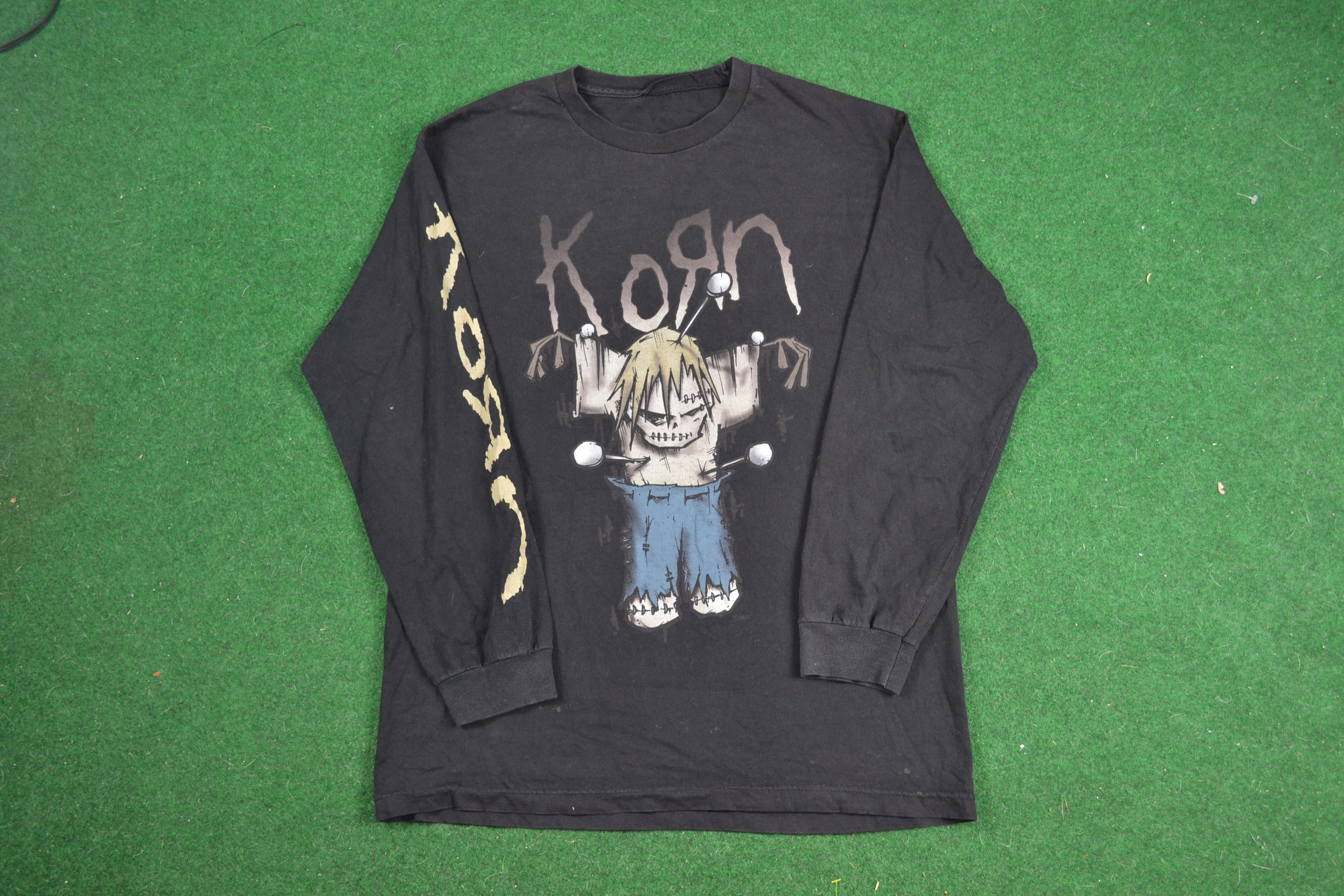 Band Tees × Vintage 90s Korn Voodoo Doll Longsleeve Tee Band Tees × Vintage 90s Korn Voodoo Doll Longsleeve Tee