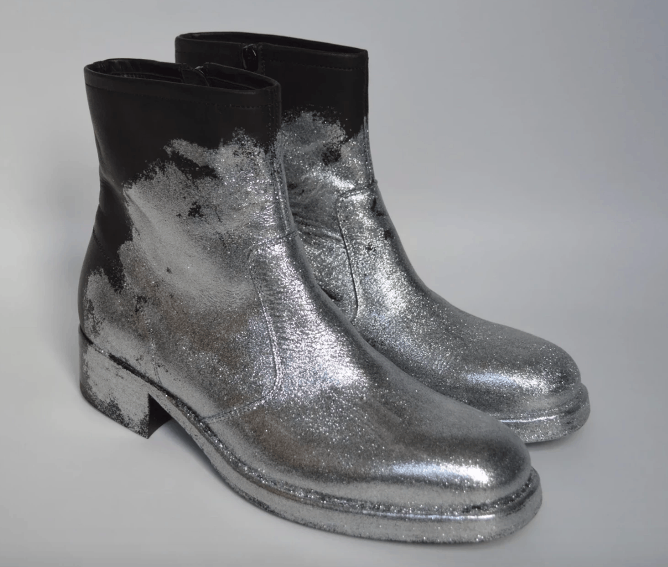 Maison Margiela A/W 17 Painted Biker Boots RARE Size US 10 / EU 43 - 2 Thumbnail