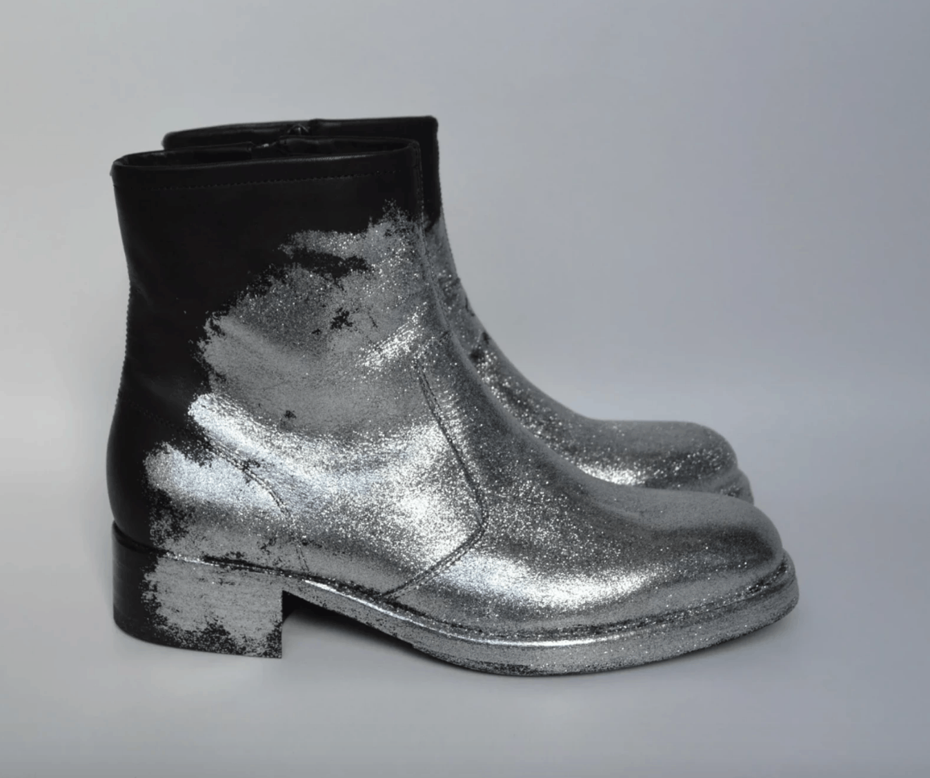 Maison Margiela A/W 17 Painted Biker Boots RARE Size US 10 / EU 43 - 1 Thumbnail