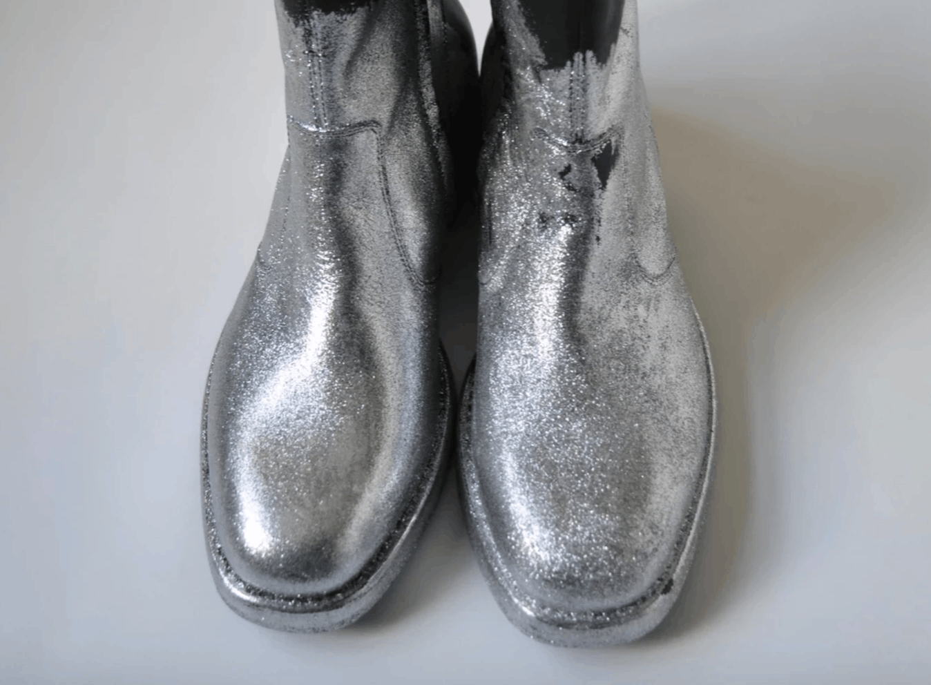 Maison Margiela A/W 17 Painted Biker Boots RARE Size US 10 / EU 43 - 3 Thumbnail