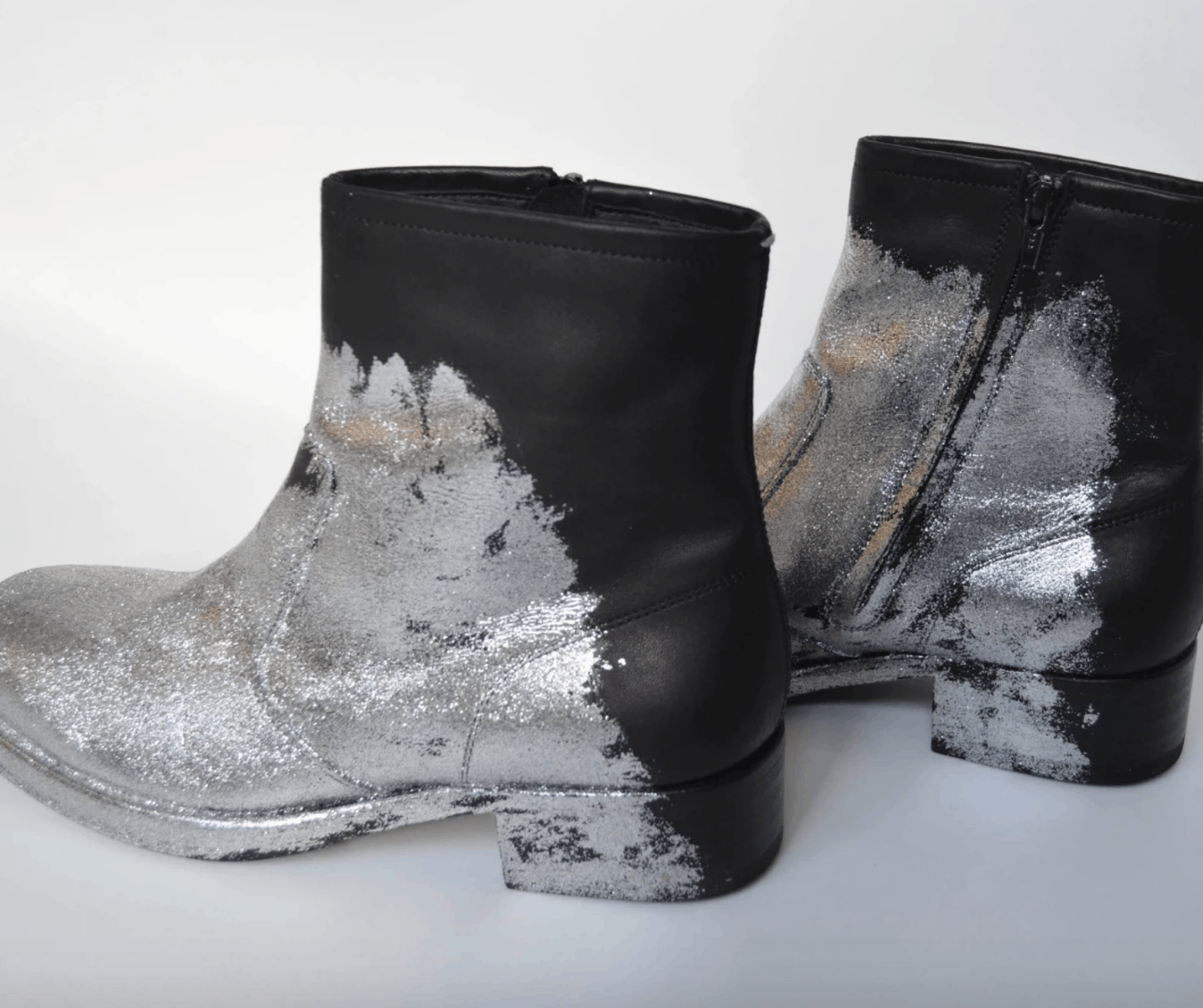 Maison Margiela A/W 17 Painted Biker Boots RARE Size US 10 / EU 43 - 5 Thumbnail