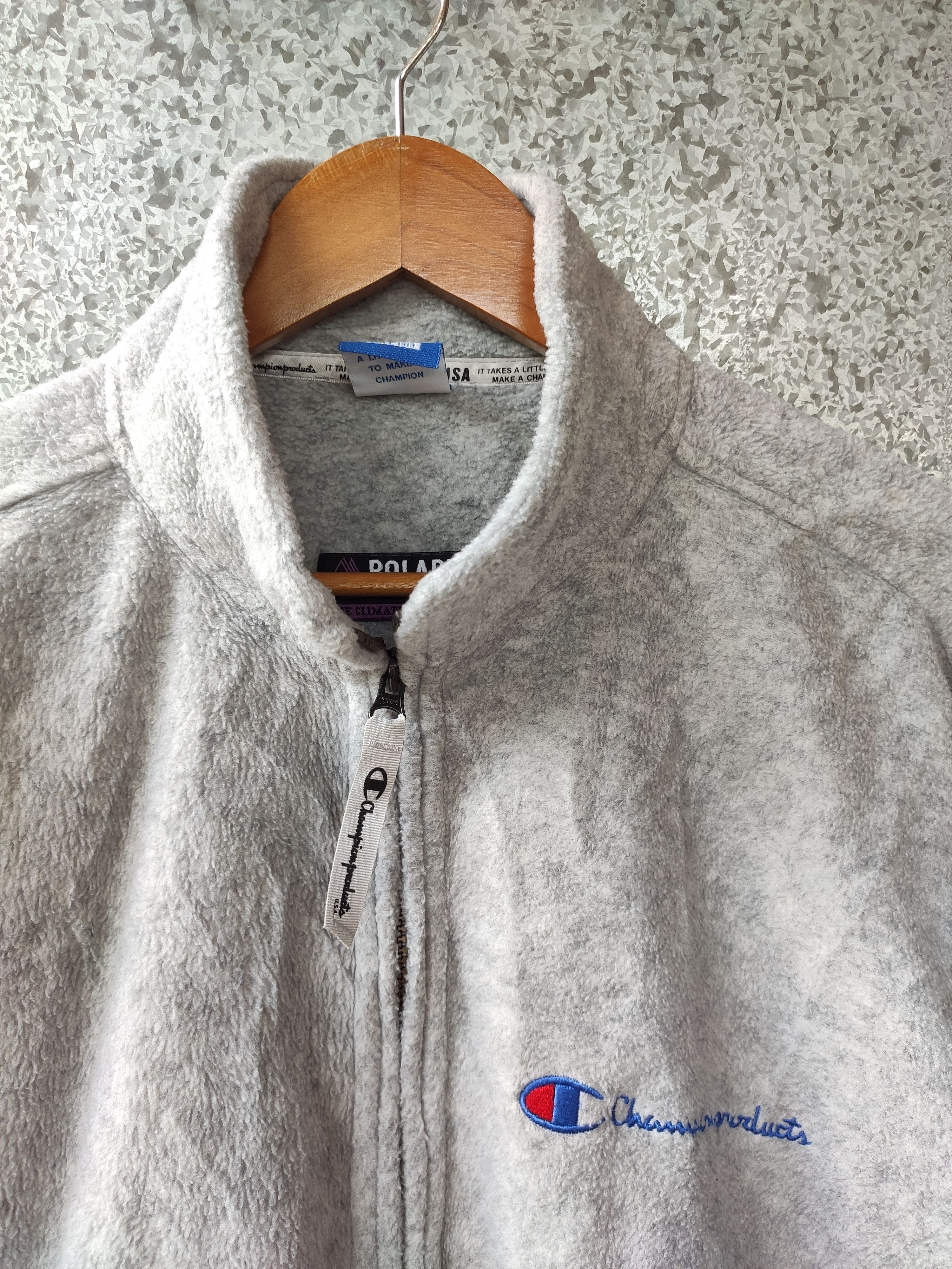 Champion Vintage Champion fleece zipper Jacket Polartec Size US M / EU 48-50 / 2 - 2 Thumbnail