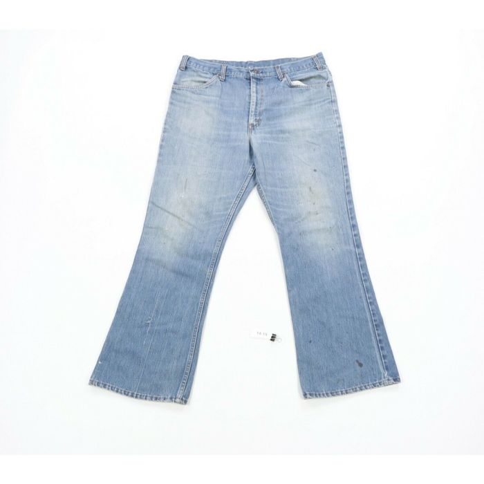 Vintage Vintage 80s Streetwear Bootcut Thrashed Denim Jeans | Grailed