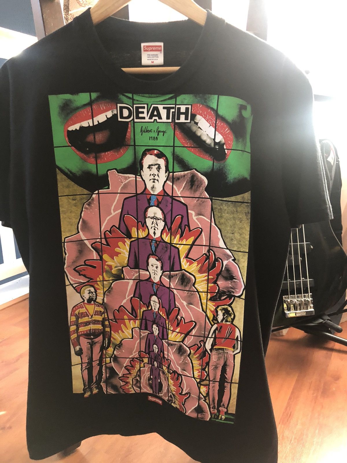 SS19 Gilbert George x Supreme Death Tee black Short Sleeve T Shirts