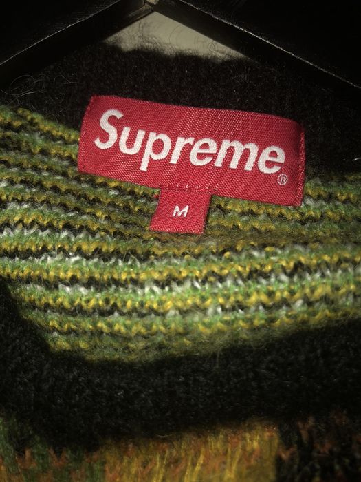 Supreme Supreme Brushed Plaid Sweater FW20 Medium Black Mohair