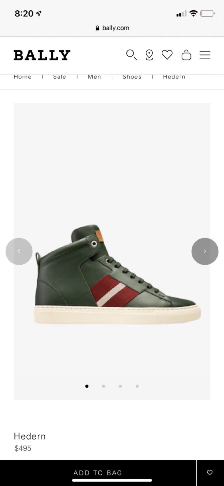 Bally Bally Hedern High Top Sneakers Grailed