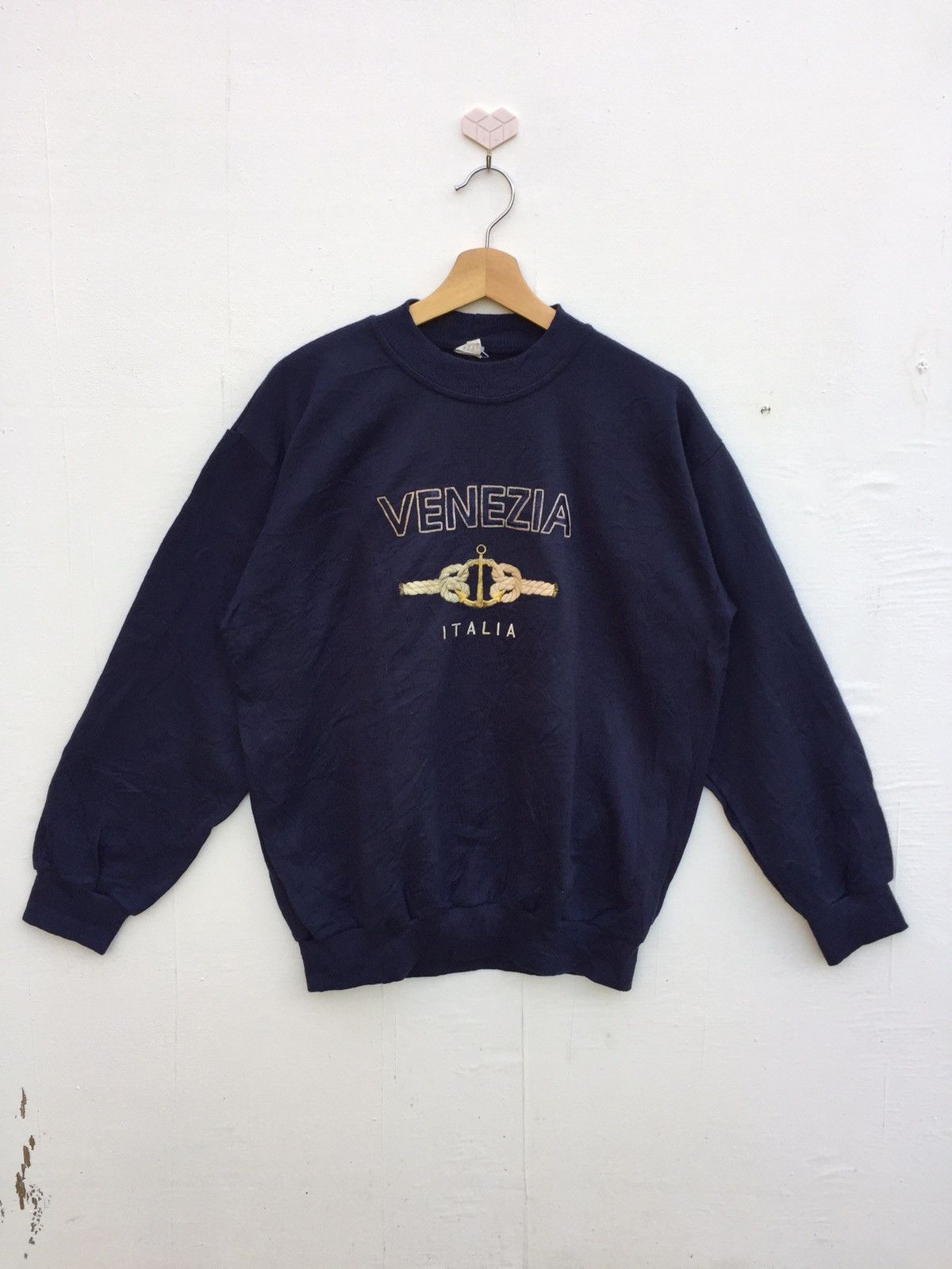 SSSR Venezia Vintage Venezia Italian Embroidery Logo Crewneck Sweatshirt Size US L / EU 52-54 / 3 - 1 Thumbnail