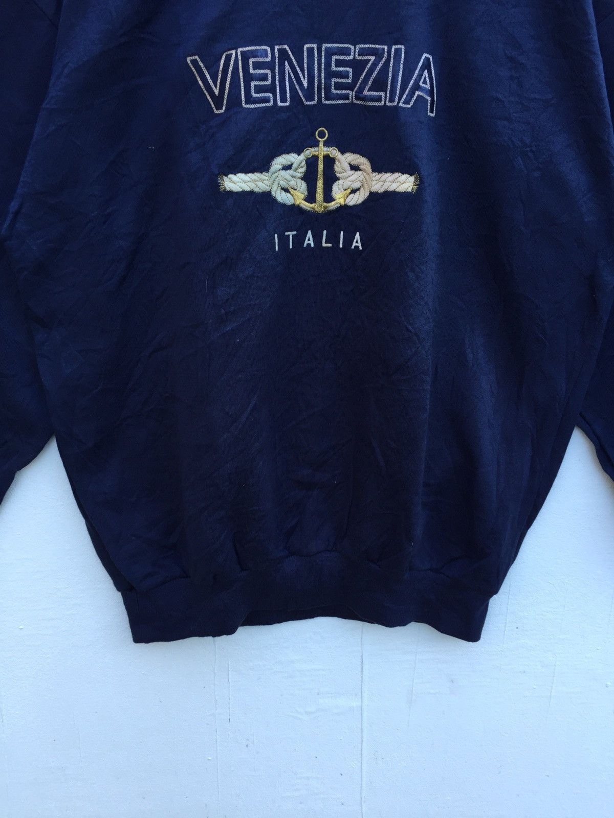 SSSR Venezia Vintage Venezia Italian Embroidery Logo Crewneck Sweatshirt Size US L / EU 52-54 / 3 - 3 Thumbnail