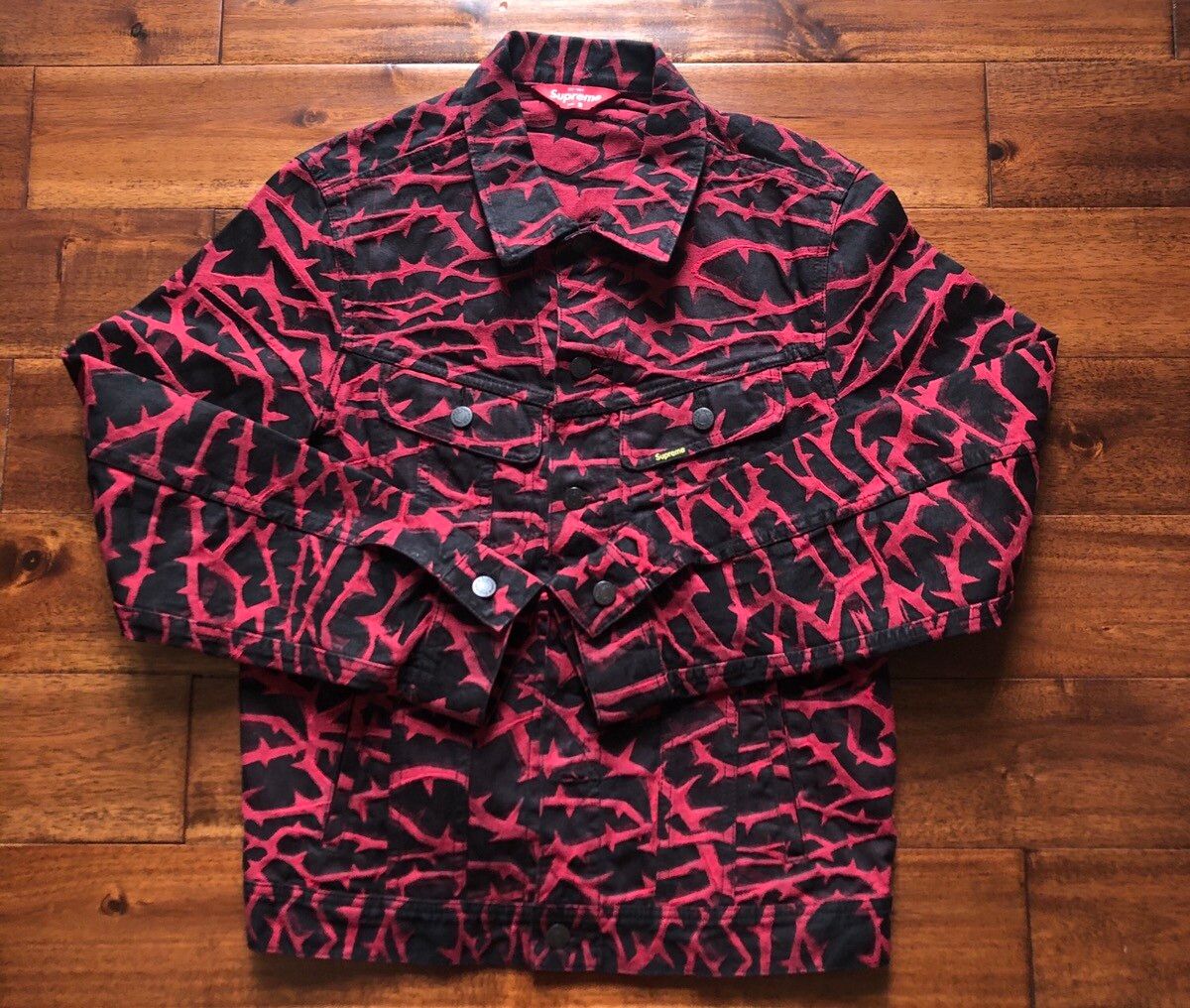 Supreme Supreme thorn trucker jacket red small | Grailed
