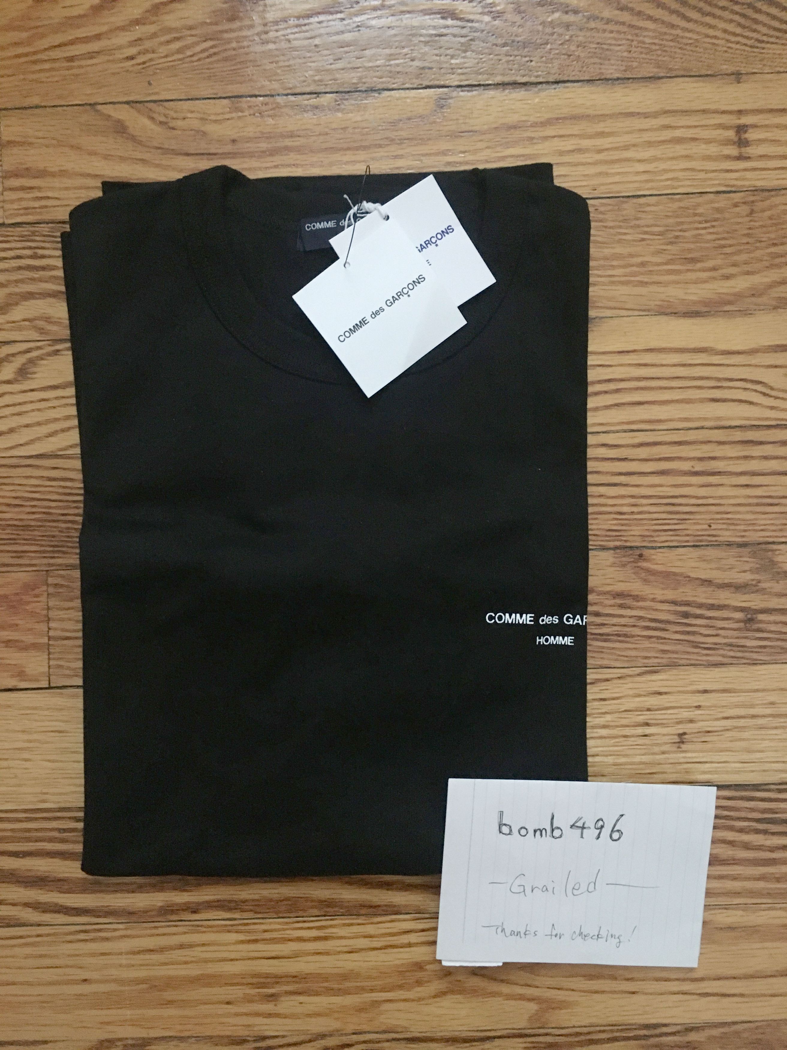 Comme des Garcons Homme T-Shirt (Black x White)