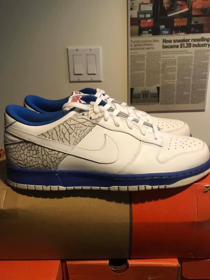 Nike 2007 Dunk Low CL "Jordan Pack - True Blue" Size US 13 / EU 46 - 1 Thumbnail