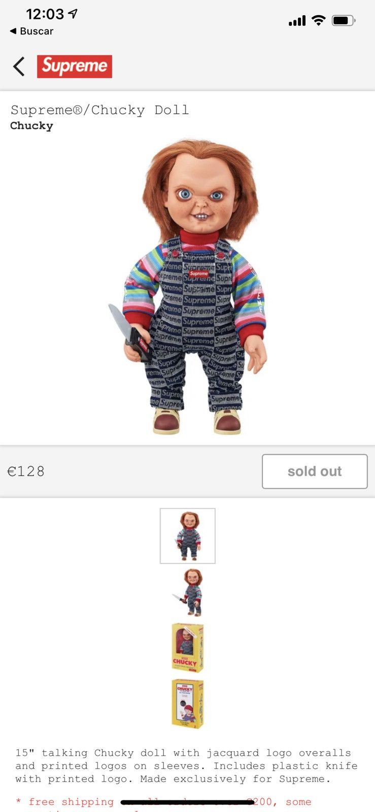 Supreme Chucky Doll Chucky - FW20 - US