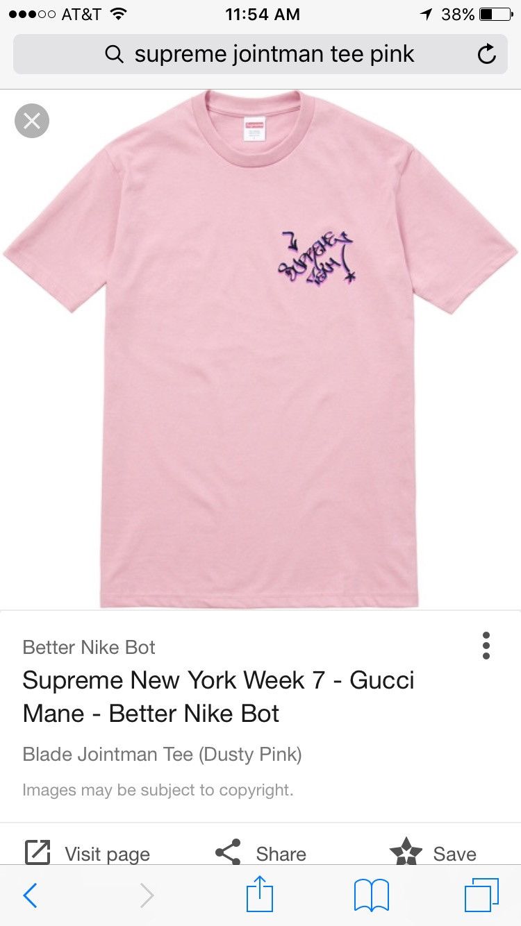 Supreme Jointman Tee Pink Grailed
