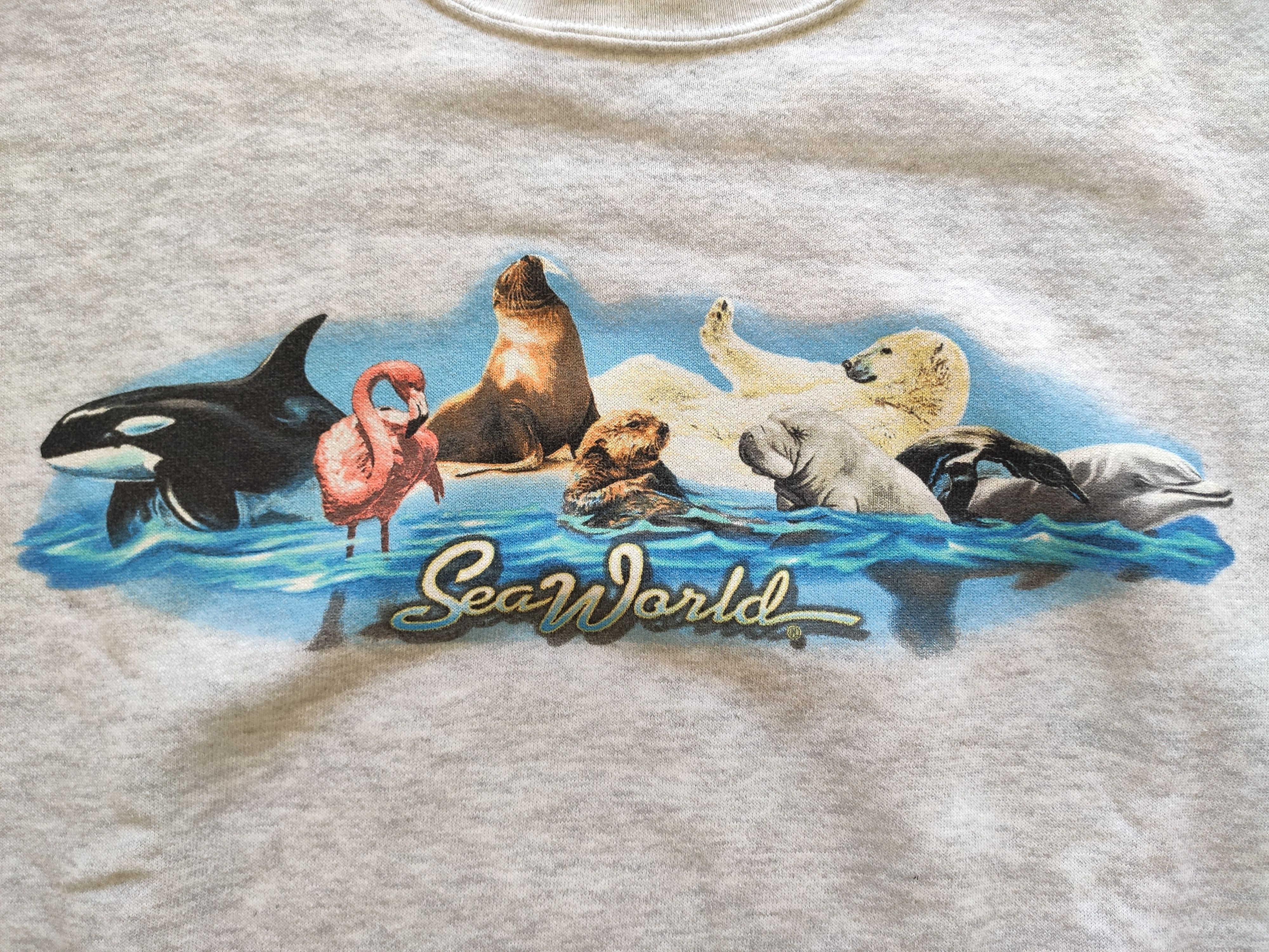 Lee Vintage boxy sweatshirt sweater animals dolphins 90s Size US XL / EU 56 / 4 - 2 Thumbnail