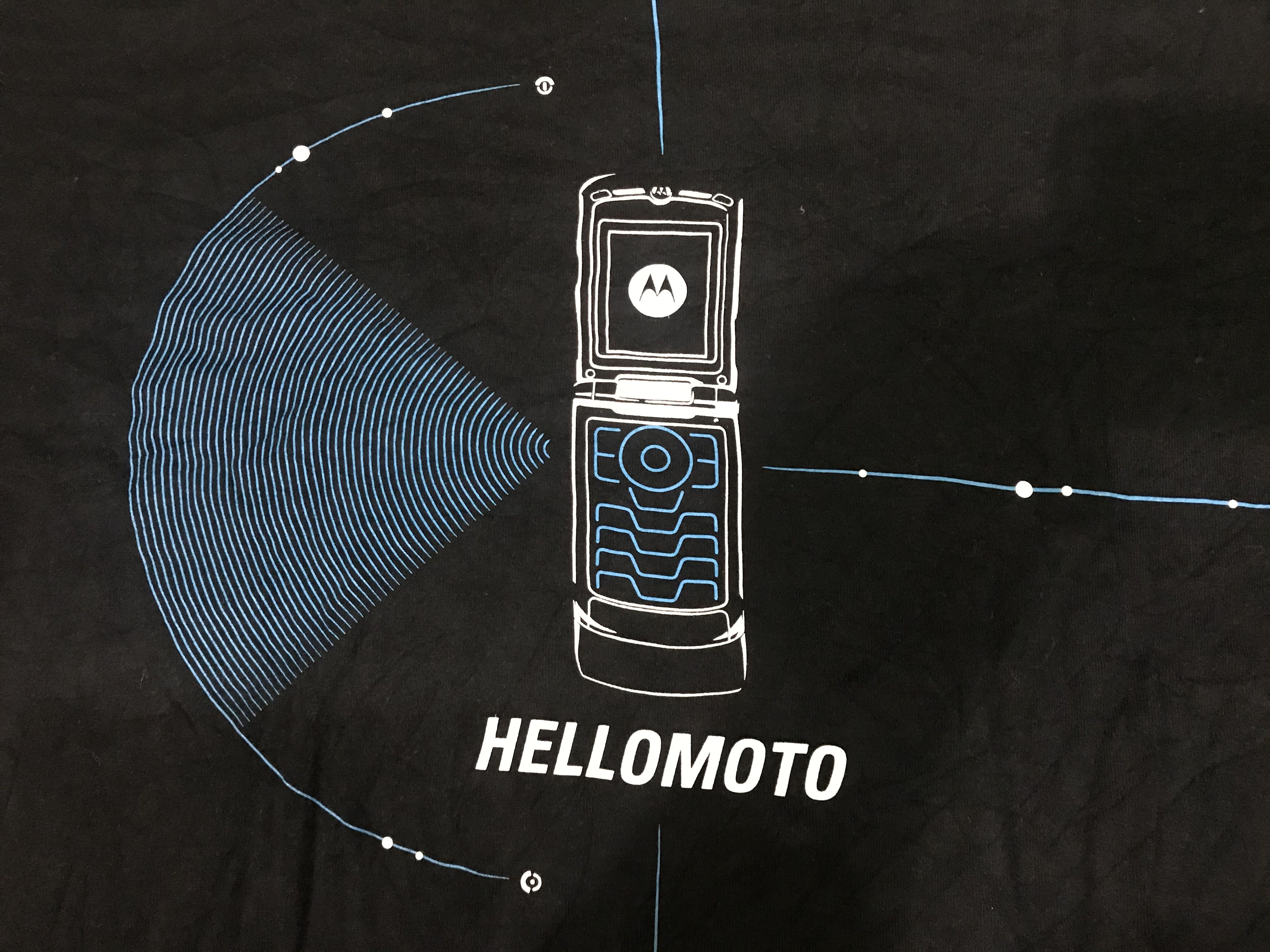 Motorola Vintage Motorola Telecomunication Hellomoto Promo T-Shirt Size US XL / EU 56 / 4 - 4 Thumbnail