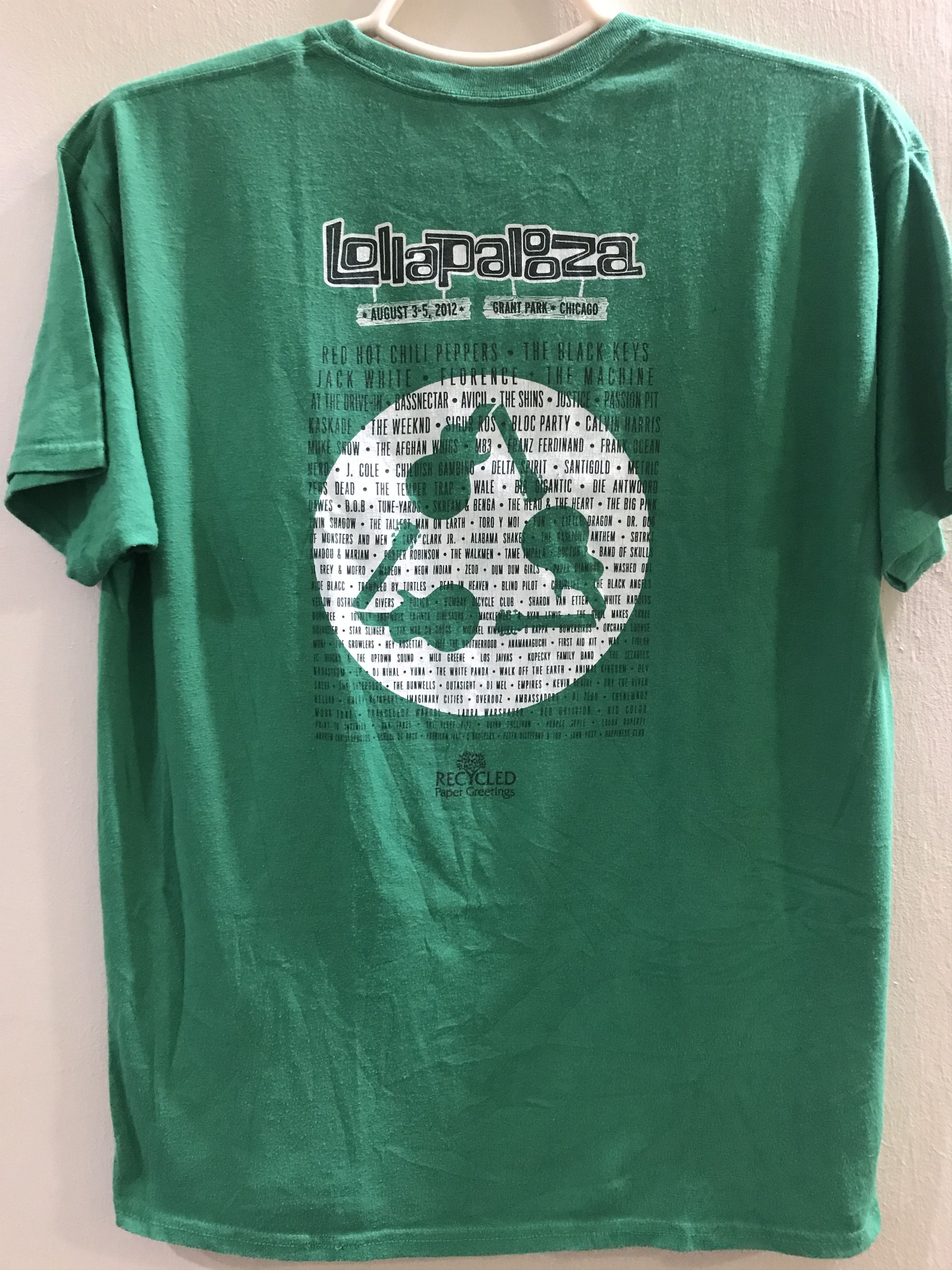 Band Tees Lollapalooza Grant Park Chicago August 2012 Tour T-Shirt Size US L / EU 52-54 / 3 - 2 Thumbnail