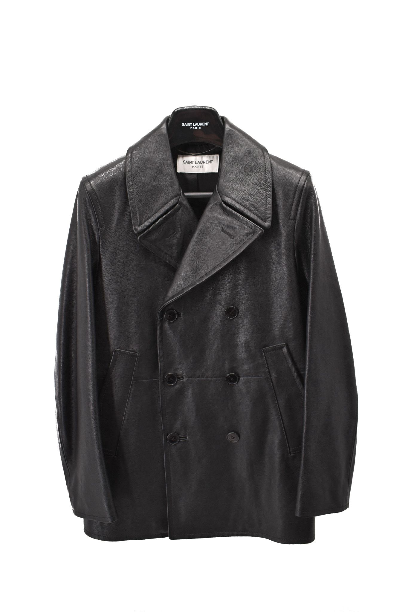 Saint Laurent Paris Saint Laurent Classic Caban Leather Coat Size US S / EU 44-46 / 1 - 1 Thumbnail