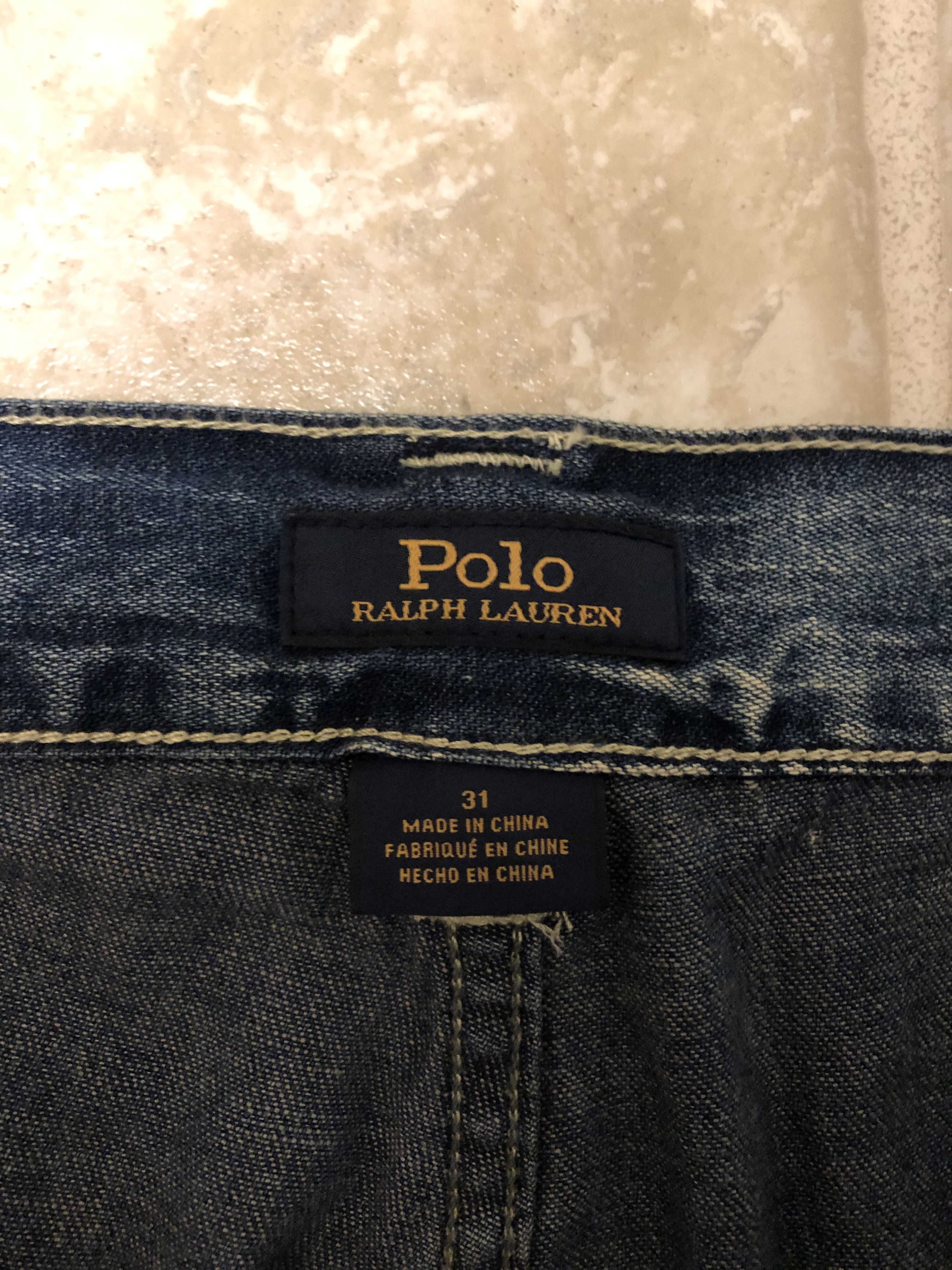 Polo Ralph Lauren × Ralph Lauren Polo Ralph Lauren Distressed Patchwork Jeans Size US 31 - 2 Thumbnail