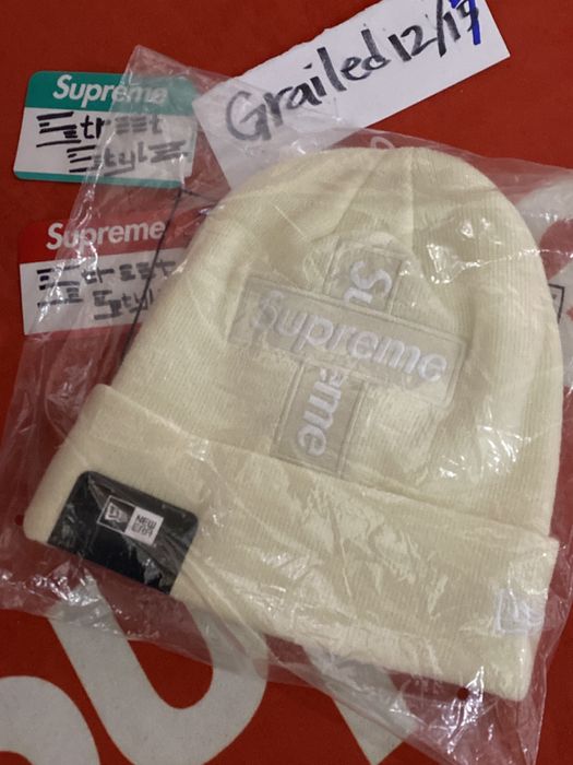 Supreme Supreme Cross Box Logo Beanie 'Natural' FW20 | Grailed