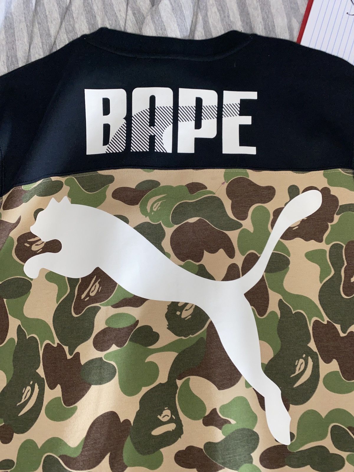 Bape Puma Bape x puma black and camo crewneck Grailed