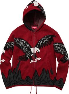 Supreme Eagle Hooded Zip Up Sweater | Grailed