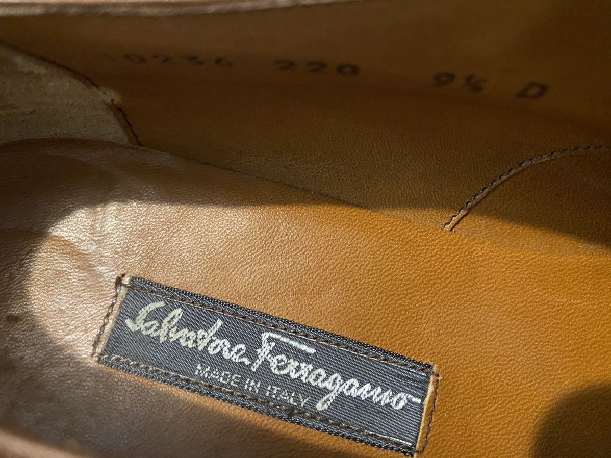 Ferragamo Brown Cap Toe Oxford Shoes