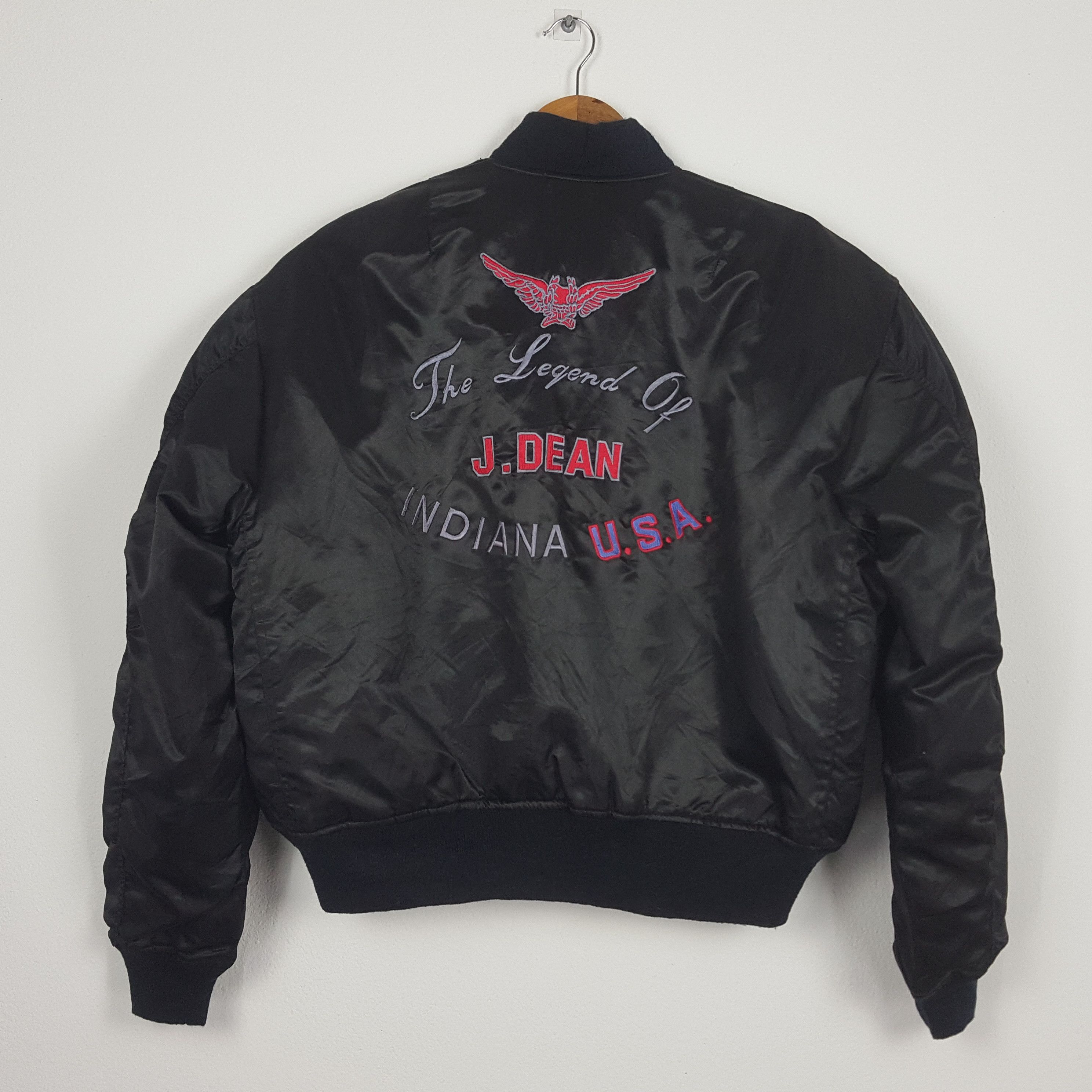 Vintage 90's James Dean Flight Jacket Black Bumber Jacket