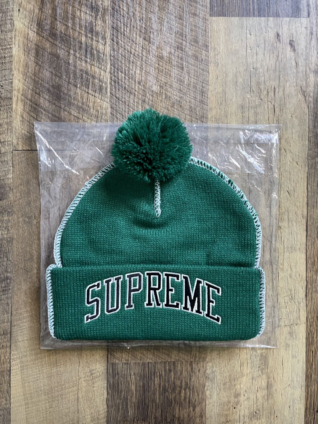 Supreme Contrast Stitch Beanie | Grailed