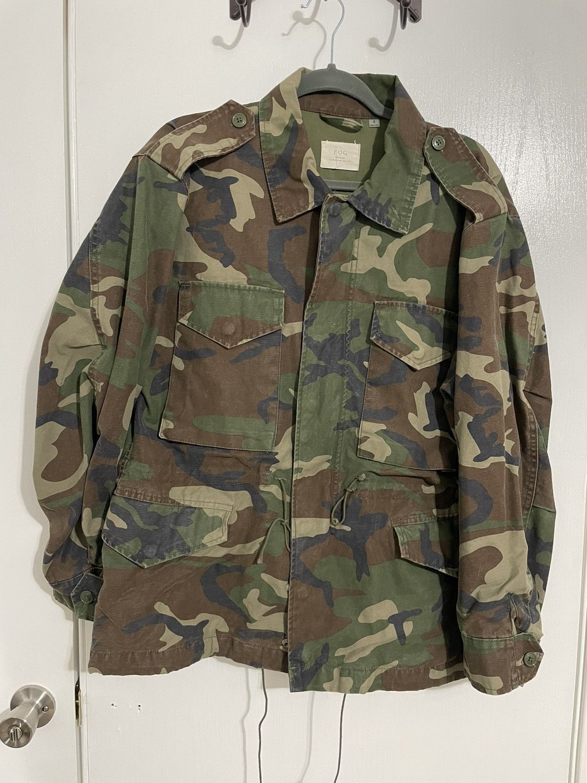image of Fear Of God Camo Army Parka Jacket Pacsun Collection One, Men's (Size Small)