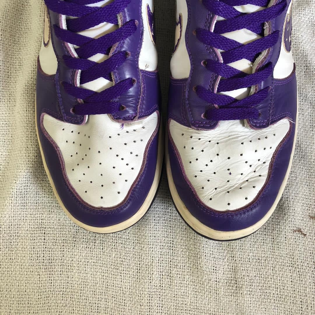 Nike × Vintage 🔴FINAL DROP🔴 1999 Dunk High Le White | Varsity Purple Size US 10 / EU 43 - 5 Thumbnail